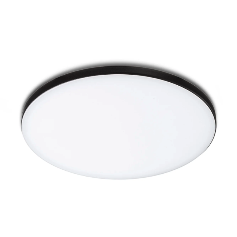20W Apaļš Melns Iebūvējams LED Panelis RUBI, 3000K 1652Lm
